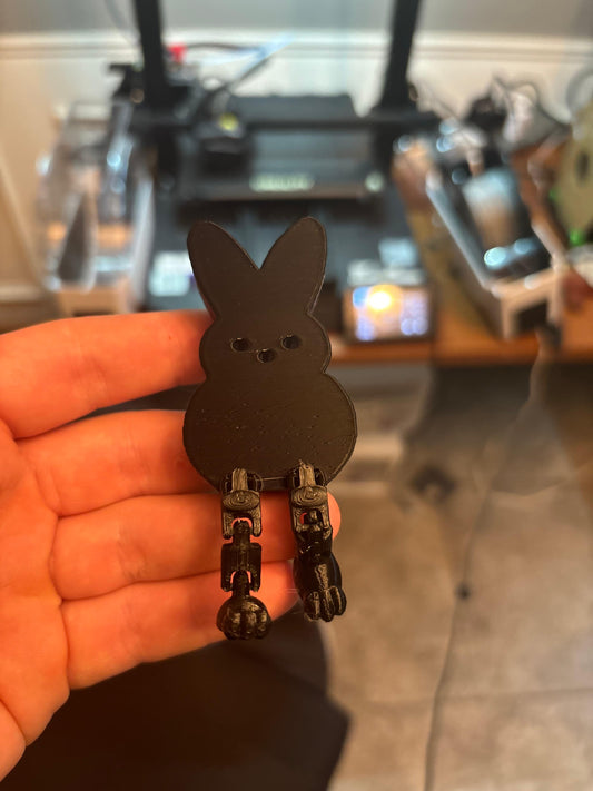 3D Printed Model of Peep Bunny (Black)