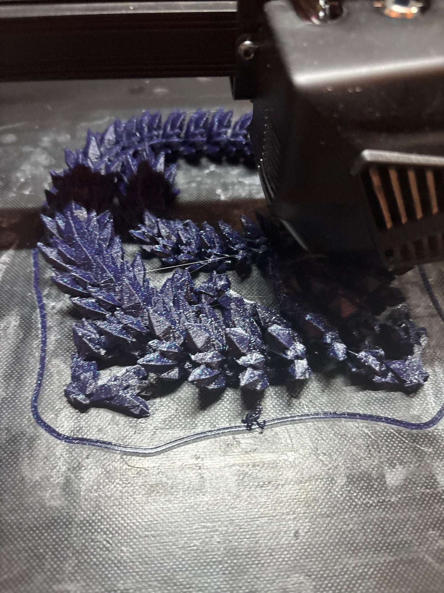 3D Printed Model of Dragon (Galaxy Crystal)